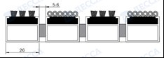 Алюминиевые грязезащитные решетки ST26 (Щетка - Ворс)