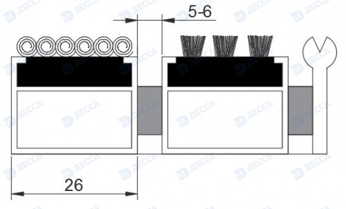 Алюминиевые грязезащитные решетки ST26 (Ворс - Щетка - Скребок)