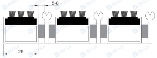 Алюминиевые грязезащитные решетки ST26 (Щетка - Скребок)